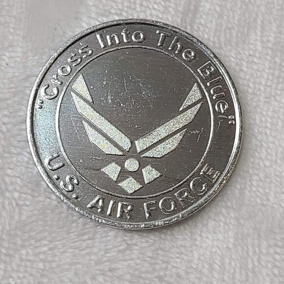 US Air Force Cross into the Blue Large Recruiting Challenge Coin Aluminum - Picture 5 of 5